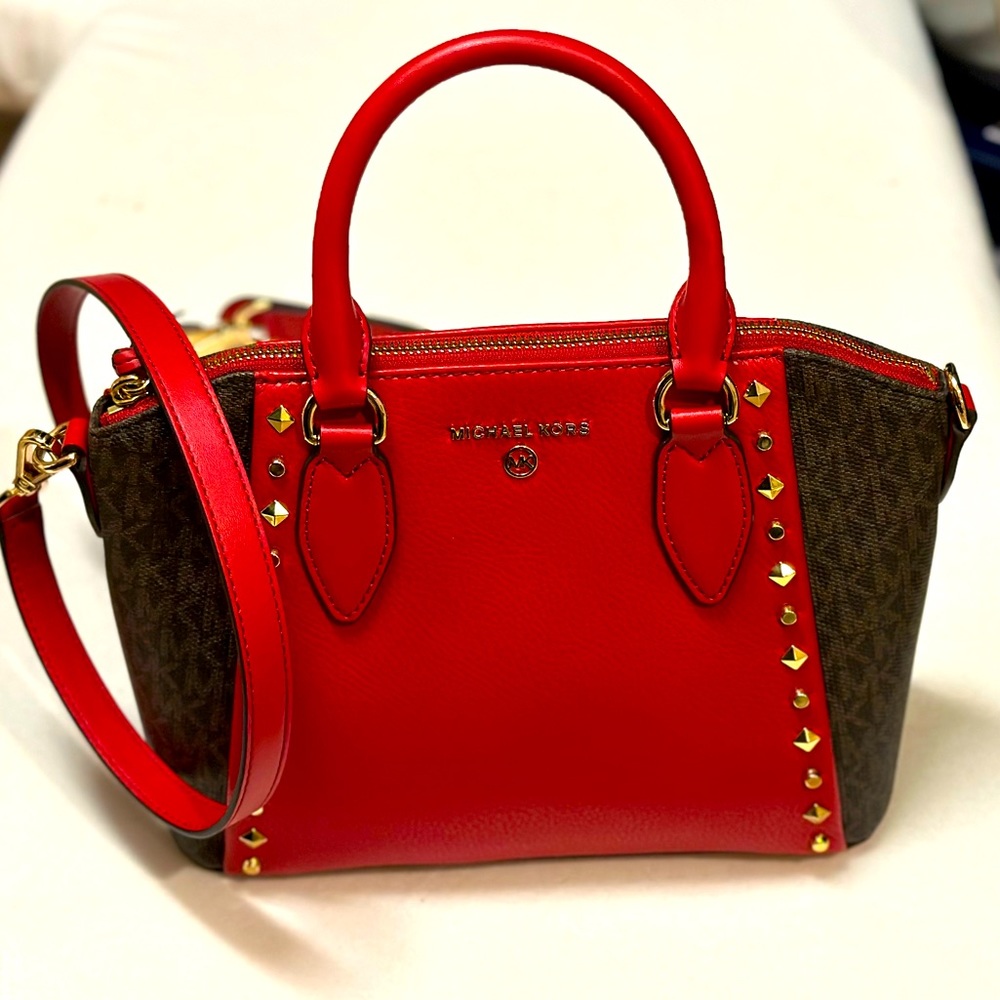 Michael Kors Sienna red messenger bag